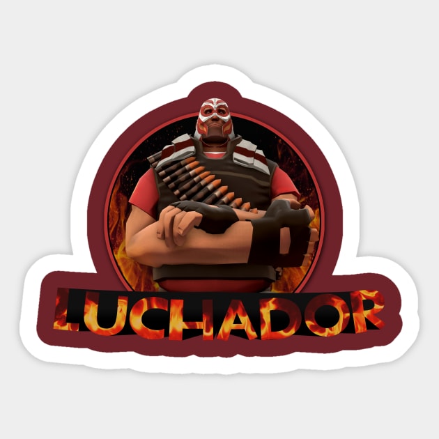 Red Heavy - El Luchador Sticker by Marxally